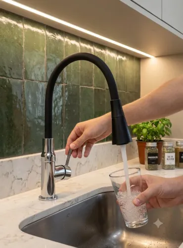 Torneira Gourmet de Mesa Flexível 2 Jatos 360° para Pia e Bancada