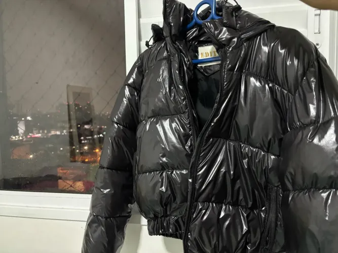 Jaqueta bomber puffer preta