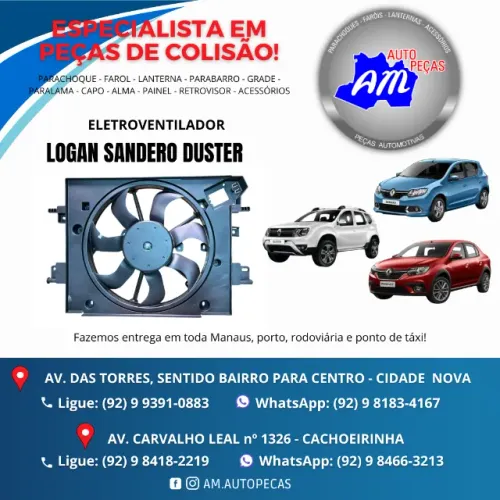ELETROVENTILADOR SANDERO LOGAN DUSTER