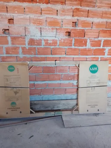 Janelote de alumínio 100x200 brilhante sem grade modelo moderno de fábrica na embalagem