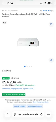 Projetor Epson Epiqvision semi novo