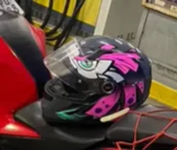 Capacete Ls2 tribal rosa