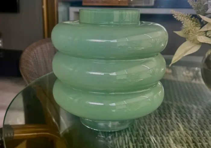 Vaso de vidro para decoração
