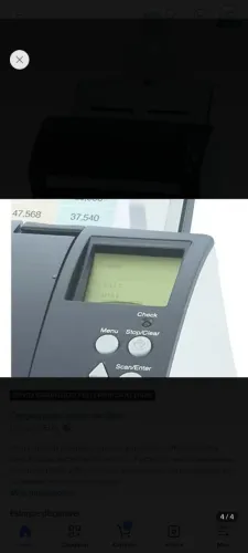 Scanner/máquina de contar cédulas