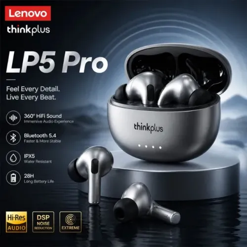 Fone Sem Fio Lenovo LP5 Pro TWS Original com Bluetooth 5.4
