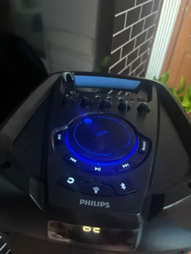 Caixa de som Philips 1300W + 2 microfone