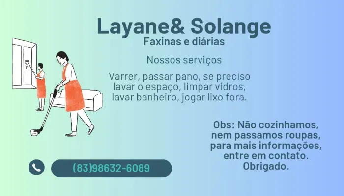 Faxinas e diárias 