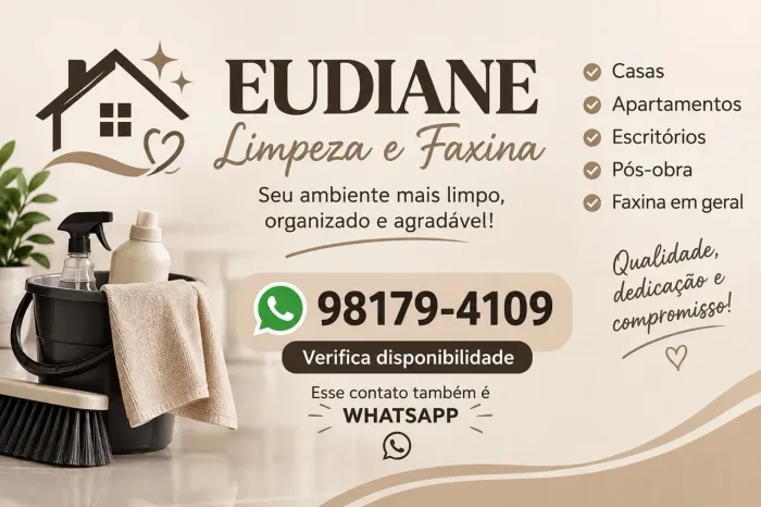 Diárias de limpeza.