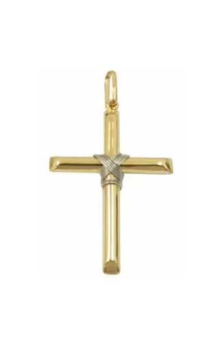 Pingente de Ouro Masculino Crucifixo Grande 35 mm Peso 6 Gramas