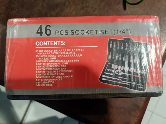 Kit ferramentas 46 peças, caixa lacrada