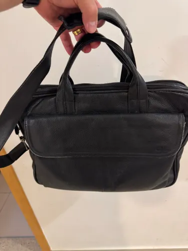 Bolsa social de couro legítimo masculina marca CNS