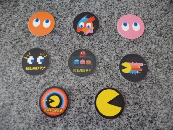 Kit 8 Tazos Pac-Man da Elma Chips