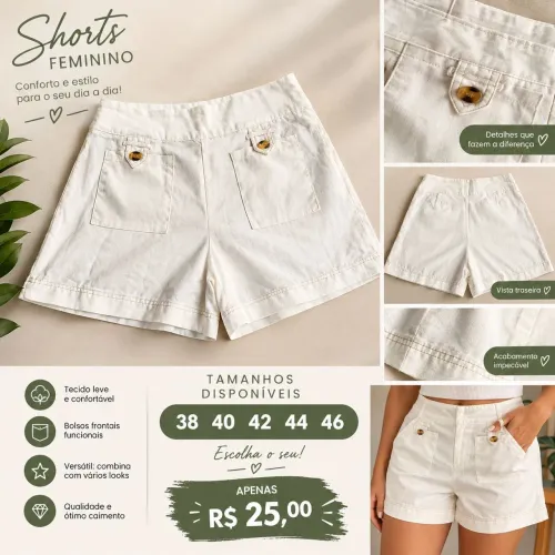 Shorts tamanhos diversos
