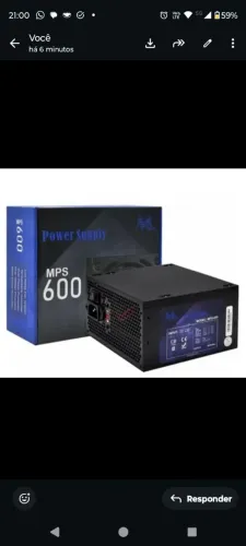 Fonte para Pc 600 na caixa lacrada
