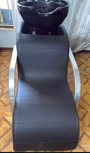 Lavatório Mistic Cuba de porcelana preto móvel 
