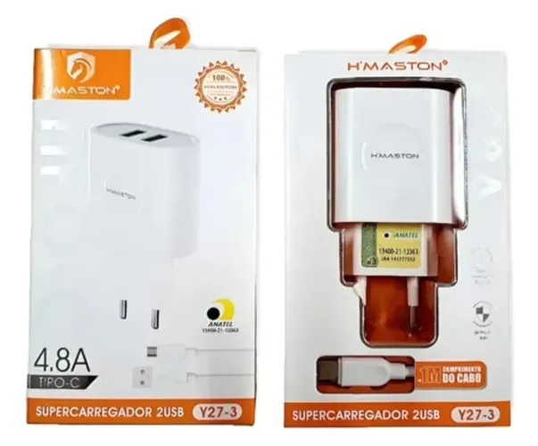 Carregador de celular novo