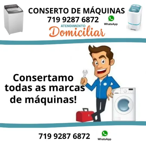 Reparo, manutenção, conserto e assistência técnica de máquinas de lavar