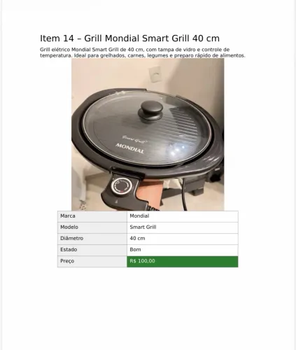 Grill Mondial 40cm