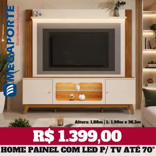 Painel Home com Led para TV até 70" (NOVO) Entrega Grátis! 