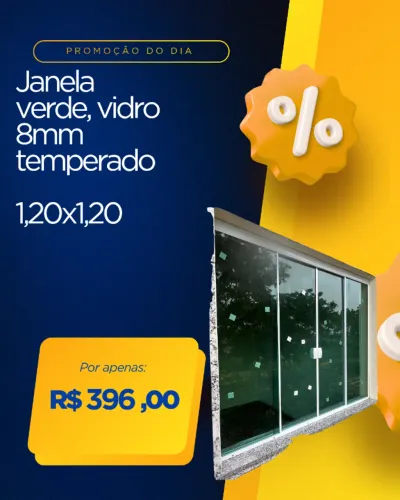 Janela blindex 4 folhas nova 8mm temperado 