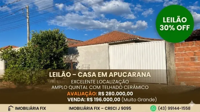 ? APUCARANA - Compra Direta de LEILÃO