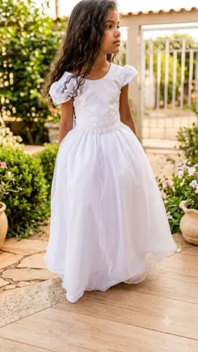 Vestido Branco para formatura ABC, batizado, ou daminha.