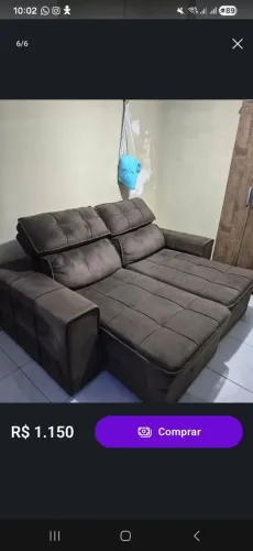 Sofá retrátil reclinável