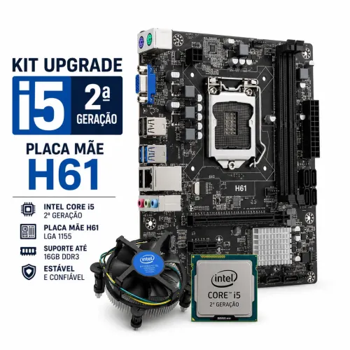 Kit upgrade I5 2400+H61 e Cooler pra Processador