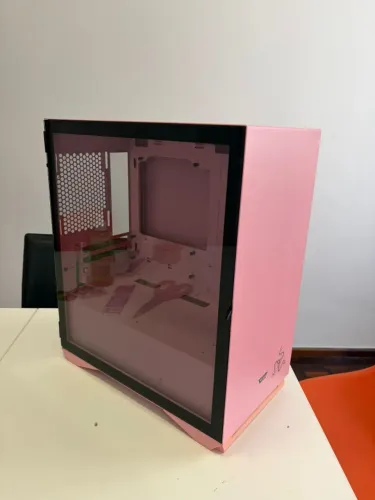 Gabinete Gamer Aigo Darkflash Dlm 22 Pink Lateral Vidro Cor Rosa
