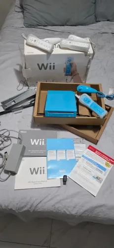 Nintendo Wii Azul Blue Edição Especial Completo