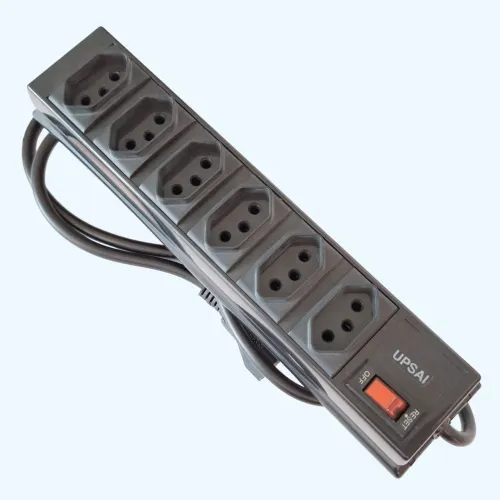 Filtro de Linha Upsai Bivolt com Disjuntor 6 Tomadas 10A