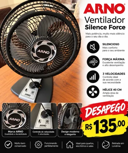 Ventilador Arno Silence Force 40 cm | 3 Velocidades 