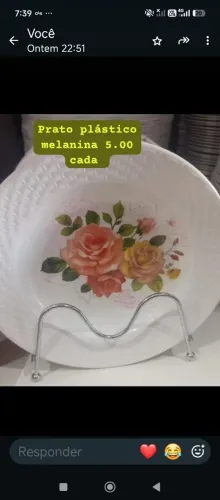 Prato plástico melanina