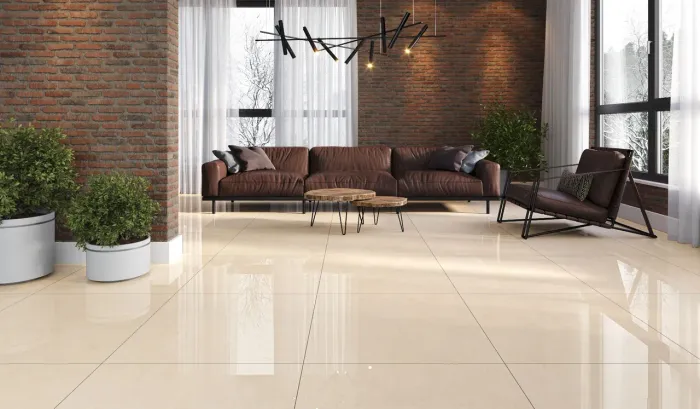 Porcelanato Polido Gaudi Broadway Nude 80x80, PREÇO DE FÁBRICA - 231m² Disponíveis!