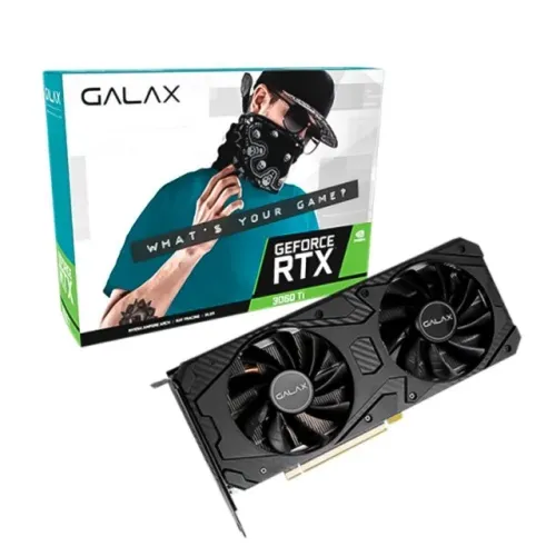 Placa de Vídeo Galax RTX 3060 TI 1-Click OC 8GB LHR PCI-E GDDR6 256B (Impecável)