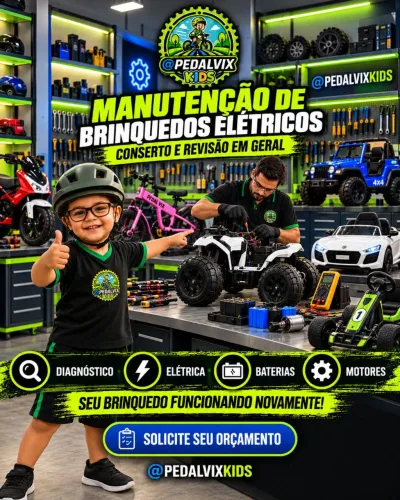 Brinquedo elétrico revisão e manutenção 