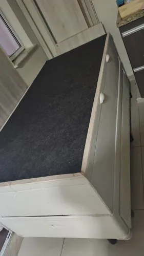 Base cama box solteiro com baú e com auxiliar 