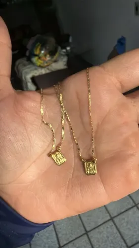 Escapulário de ouro 65 centímetros 2,5 gramas 