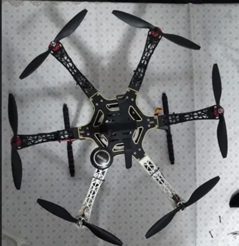 rone Hexacóptero F550 Com GPS Ublox M8N + Rádio FlySky FS-T6 Completo