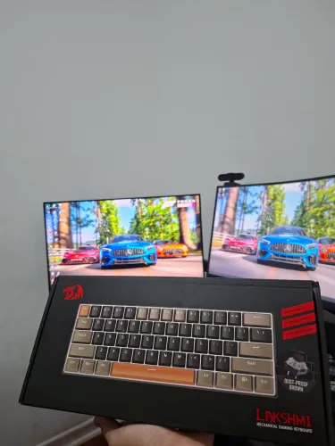 Teclado Gamer Redragon Lakshmi, Switch Brown, Layout 60%, ABNT2, Preto - K606-OG&BK&GY