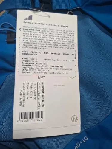 Mochila aircontact core 40+10