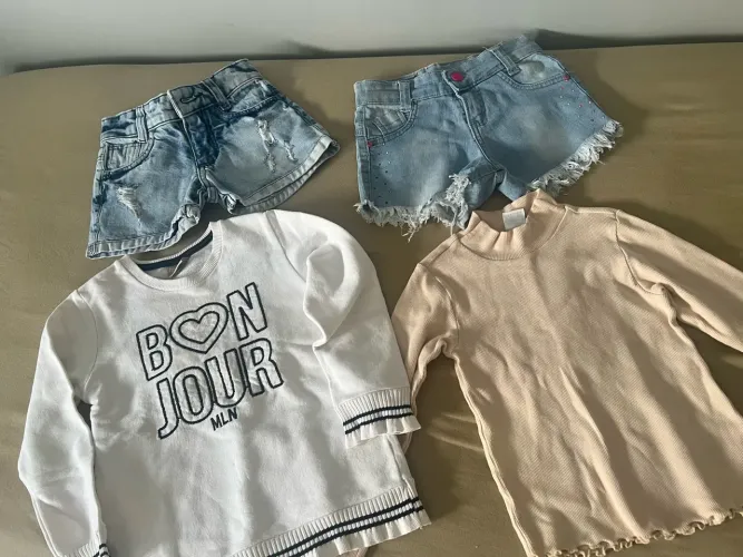 Shorts e blusa infantil tamanho 4 -5anos