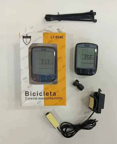 Velocímetro Bike SunDing LT-8546 (com fio) + Sensor + Ímã (Novo)