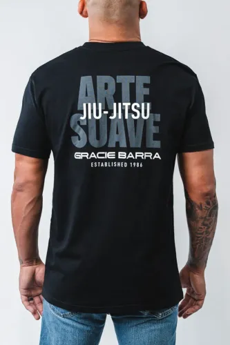 Camiseta Gracie Barra Arte Suave - Preta