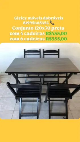 Conjunto dobrável 120x70