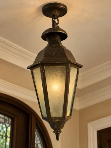 Arandela Colonial 70 cm com Vidros Texturizados