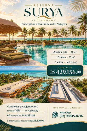 Reserva Surya Tatuamunha O Luxo Pé na Areia na Rota dos Milagres