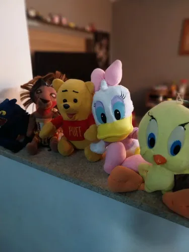 Lote 5 Pelucias Piu Piu Dragão Pooh Simba Margarida