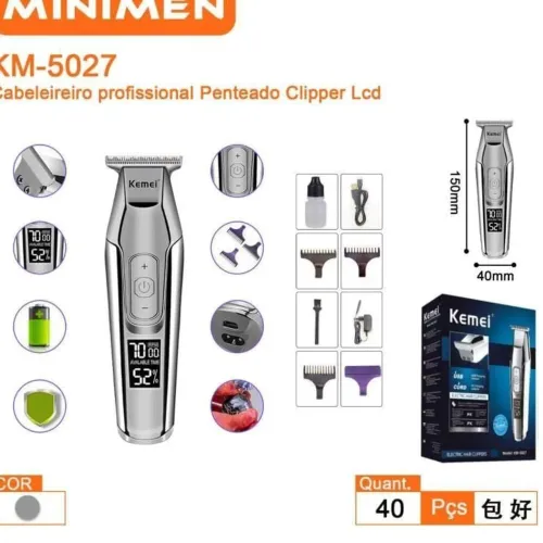 MÁQUINA DE CORTE KEMEI KM-5027 PROFISSIONAL 