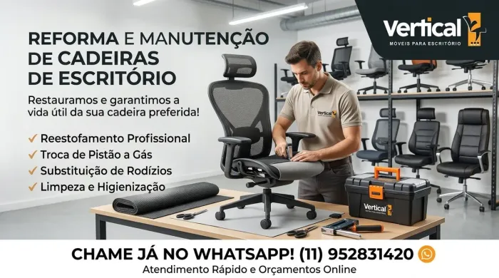 Reforma e manutenção de cadeiras para escritório